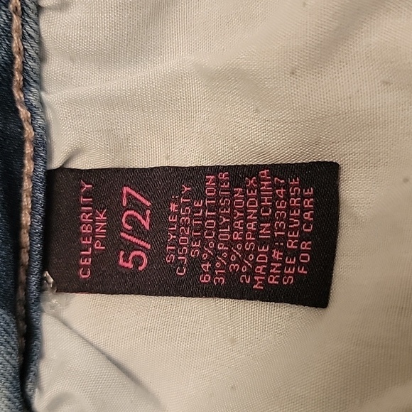 Celebrity Pink. Size 5/27 Distressed Denim Mini Skirt. Very Stretchy. NWOT - Picture 6 of 6